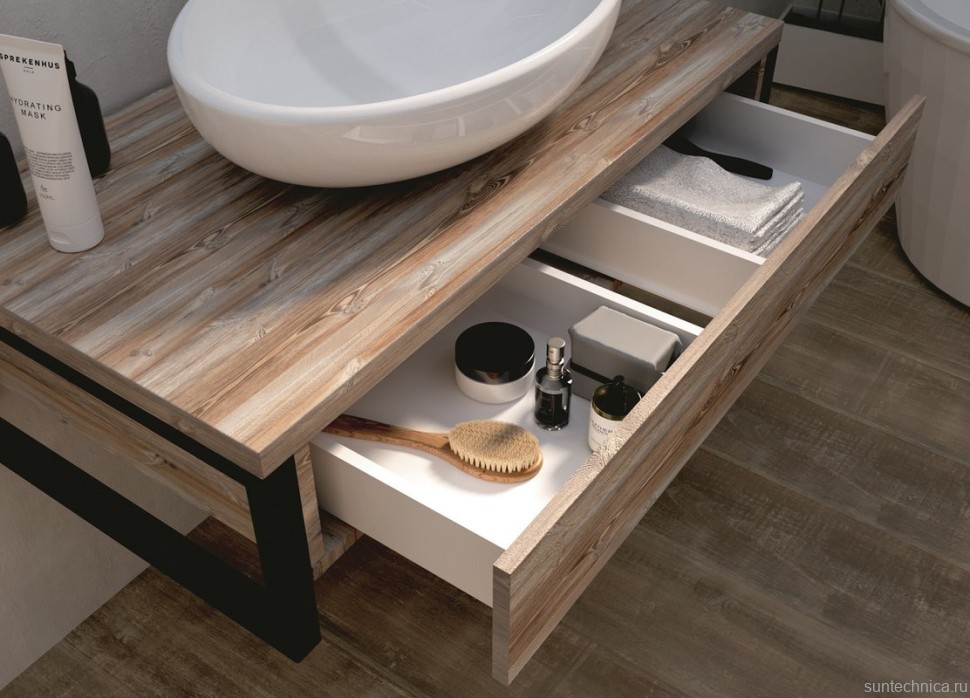 Тумба с раковиной 1MarKa Grunge Loft 90 дуб намибия