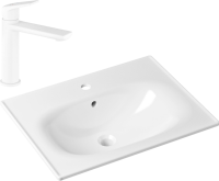 Комплект Раковина Lavinia Boho Bathroom Sink 33312010 + Смеситель Wellsee ICON! for life 182305000 матовый белый