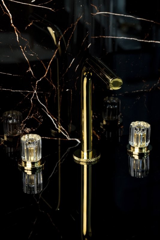 Смеситель для раковины Boheme Elegante 152-G-EL золото