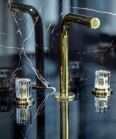 Смеситель для раковины Boheme Elegante 152-G-EL золото Смеситель для раковины Boheme Elegante 152-G-EL золото