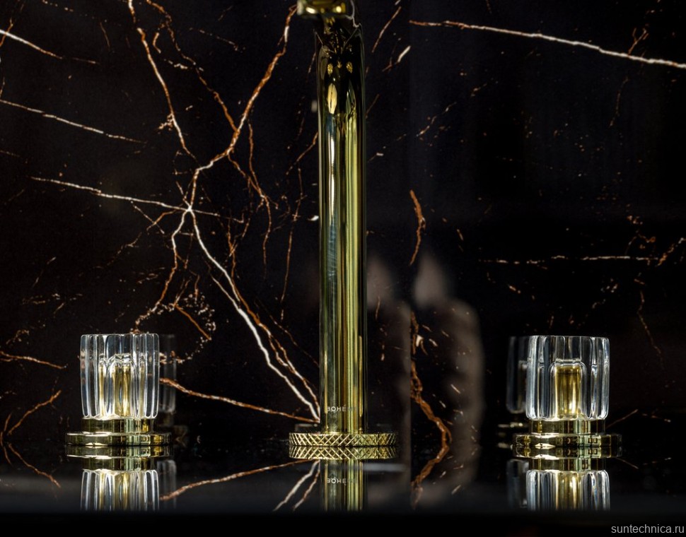 Смеситель для раковины Boheme Elegante 152-G-EL золото