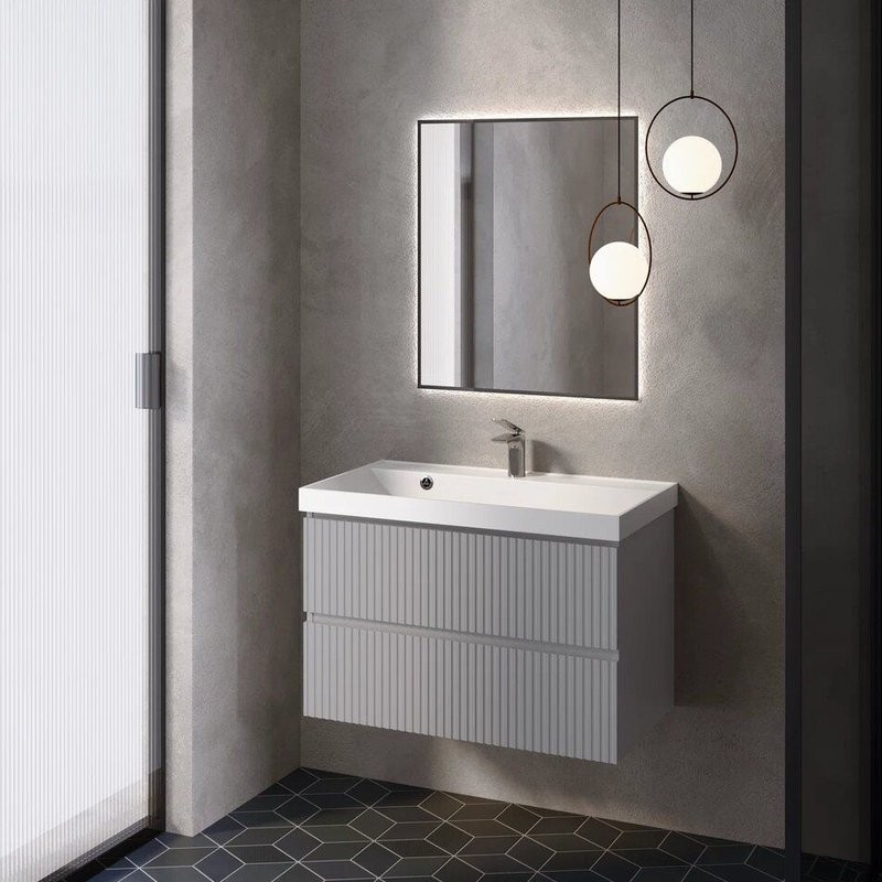 Тумба под раковину для ванной AQUAme S1 80 серая