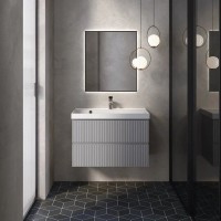 Тумба под раковину для ванной AQUAme S1 80 серая