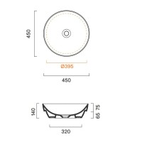 Накладная раковина Catalano Sfera 0524450001 глянцевая белая, круглая