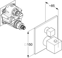 Термостатический смеситель встраиваемый Kludi Decus 548850575 хром
