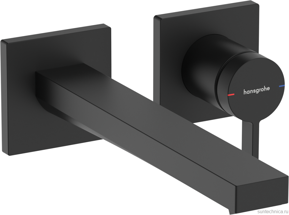Смеситель для раковины Hansgrohe Tecturis E 73051670 С ВНУТРЕННЕЙ ЧАСТЬЮ матовый черный