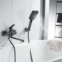 Смеситель для ванны с душем Shevanik S9902T оружейная сталь