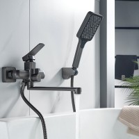 Смеситель для ванны с душем Shevanik S9902T оружейная сталь