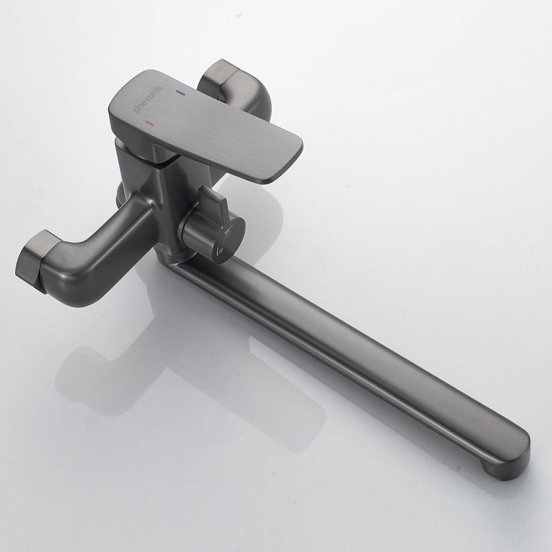 Смеситель для ванны с душем Shevanik S9902T оружейная сталь