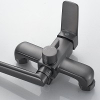 Смеситель для ванны с душем Shevanik S9902T оружейная сталь