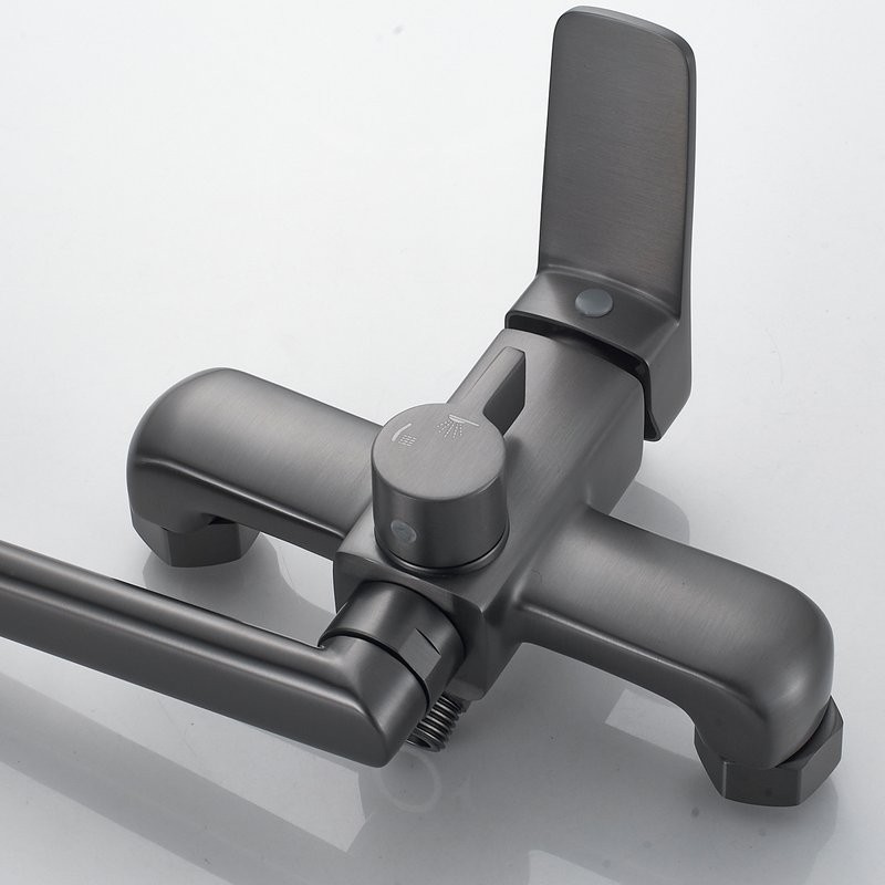 Смеситель для ванны с душем Shevanik S9902T оружейная сталь