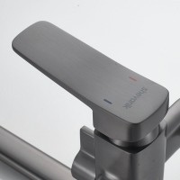 Смеситель для ванны с душем Shevanik S9902T оружейная сталь