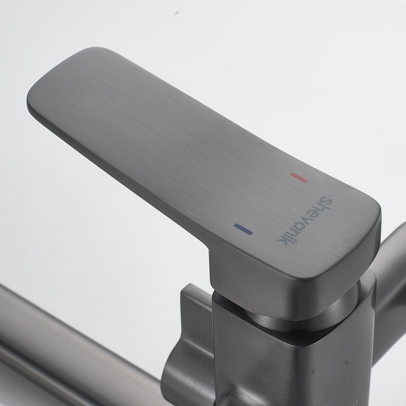 Смеситель для ванны с душем Shevanik S9902T оружейная сталь