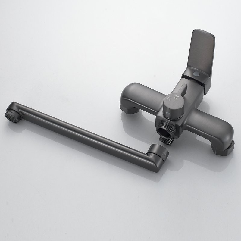 Смеситель для ванны с душем Shevanik S9902T оружейная сталь