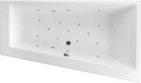 Акриловая ванна Excellent Sfera Slim WAEX.SFP17S.RELAX R 170x100 см, угловая, правая, встраиваемая, с гидромассажем, белая, асимметричная, с каркасом, со сливом-переливом