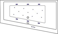 Акриловая ванна Excellent Sfera Slim WAEX.SFP17S.RELAX R 170x100 см, угловая, правая, встраиваемая, с гидромассажем, белая, асимметричная, с каркасом, со сливом-переливом