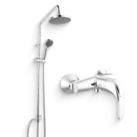 Душевой комплект Смеситель для душа Bravat Fit F9135188CP-01-RUS + Стойка D283CP-2-RUS