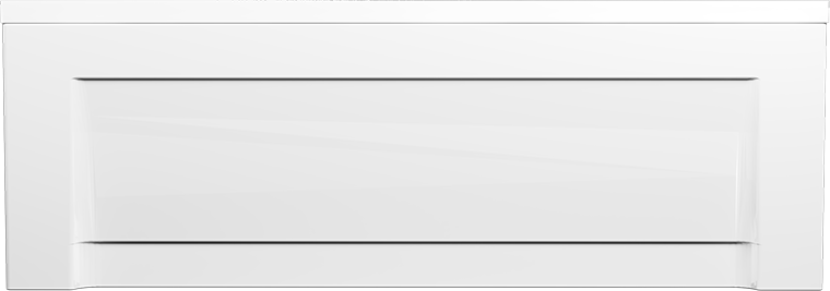 Акриловая ванна Alex Baitler Saima 180x80 см, встраиваемая, белая, с экраном