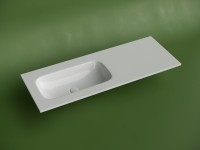 Раковина накладная Ceramicanova Grace, чаша слева, без отв под смеситель, 1210x457x137, белый, CN7020wx