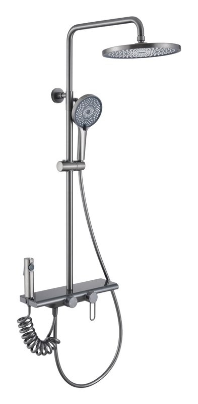 Душевая стойка Olive'S Kabrera 37294KBGM с гигиеническим душем, оружейная сталь