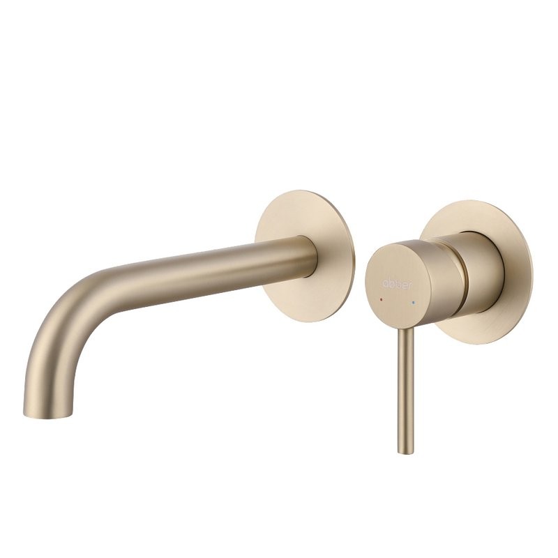 Смеситель для раковины Abber Wasser Kreis AF8112G С ВНУТРЕННЕЙ ЧАСТЬЮ, матовое золото