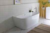 Акриловая ванна Allen Brau Priority 3 170x80 см, отдельностоящая, белая матовая, на ножках, со сливом-переливом