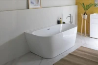 Акриловая ванна Allen Brau Priority 3 170x80 см, отдельностоящая, белая матовая, на ножках, со сливом-переливом