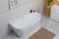 Акриловая ванна Allen Brau Priority 3 170x80 см, отдельностоящая, белая матовая, на ножках, со сливом-переливом
