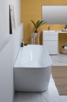 Акриловая ванна Allen Brau Priority 3 170x80 см, отдельностоящая, белая матовая, на ножках, со сливом-переливом