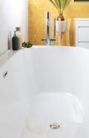 Акриловая ванна Allen Brau Priority 3 170x80 см, отдельностоящая, белая матовая, на ножках, со сливом-переливом