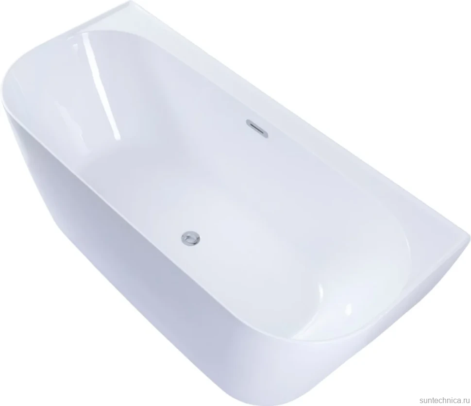 Акриловая ванна Allen Brau Priority 3 170x80 см, отдельностоящая, белая матовая, на ножках, со сливом-переливом