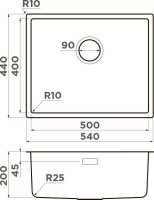 Комплект Мойка Omoikiri TADZAVA 54-U/I ULTRA-IN + Смеситель Blanco Catris-S Flexo 525792 с гибким изливом