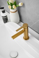 Смеситель для раковины BELZ B813 B10813-5 золото Смеситель для раковины BELZ B813 B10813-5 золото