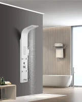 Душевая панель Ceruttispa Victoria W CT9979 матовая белая, хром