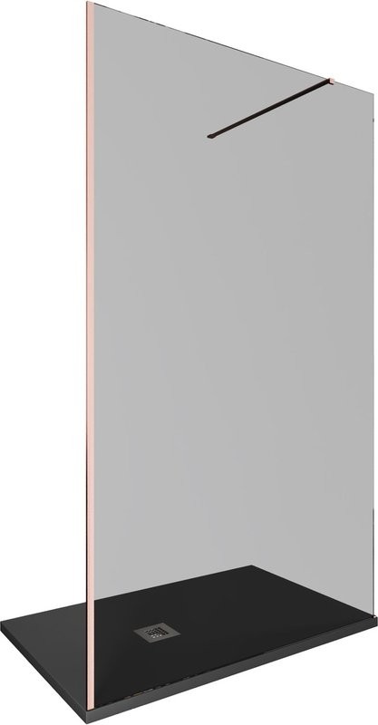 Душевая перегородка Allen Brau Infinity 1 3.21024.60.T 120 см, профиль медь браш, стекло тонированное
