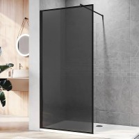 Душевая перегородка Veconi Korato KR81B-110-05-C8 110 см, профиль матовый черный, стекло тонированное