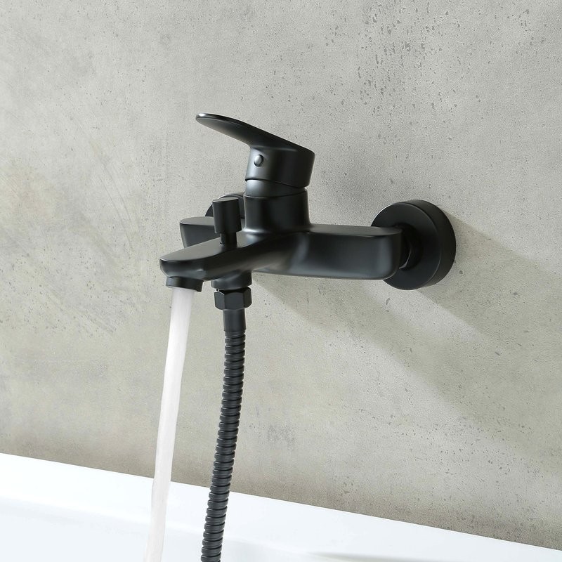 Комплект для ванной AQUATEK Ника AQ1830MB 3 в 1, черный матовый