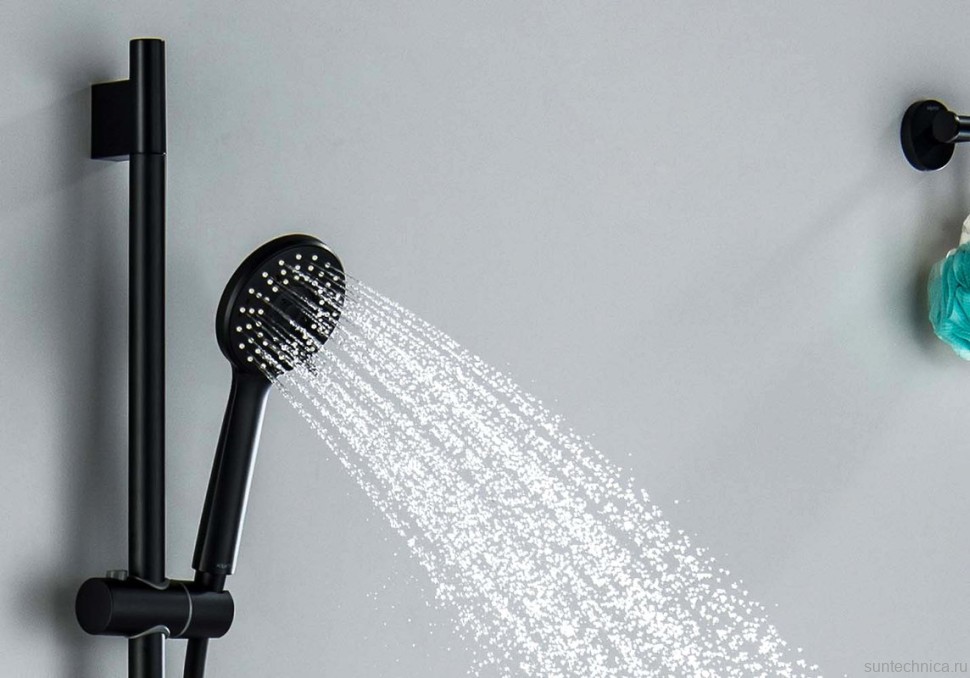 Комплект для ванной AQUATEK Ника AQ1830MB 3 в 1, черный матовый