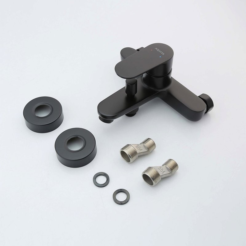 Комплект для ванной AQUATEK Ника AQ1830MB 3 в 1, черный матовый