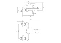 Комплект для ванной AQUATEK Ника AQ1830MB 3 в 1, черный матовый