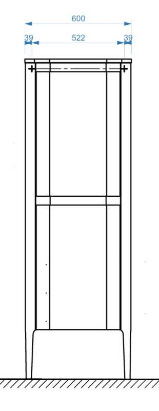 Шкаф-пенал для ванной Belux Анжело П 60 напольный, глянцевый белый