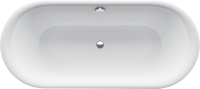 Стальная ванна Bette Lux Oval 180x80 см, встраиваемая, белая, овальная, на ножках, с самоочищающимся покрытием, с шумоизоляцией