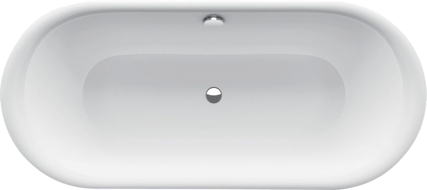 Стальная ванна Bette Lux Oval 180x80 см, встраиваемая, белая, овальная, на ножках, с самоочищающимся покрытием, с шумоизоляцией