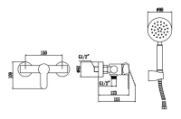 Смеситель для душа Fmark FS8203 сатин