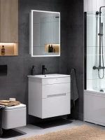 Зеркало-шкаф Alavann Rita 60х80 R с подсветкой, антизапотеватель, часы