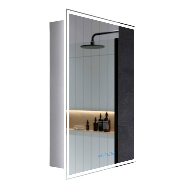 Зеркало-шкаф Alavann Rita 60х80 R с подсветкой, антизапотеватель, часы