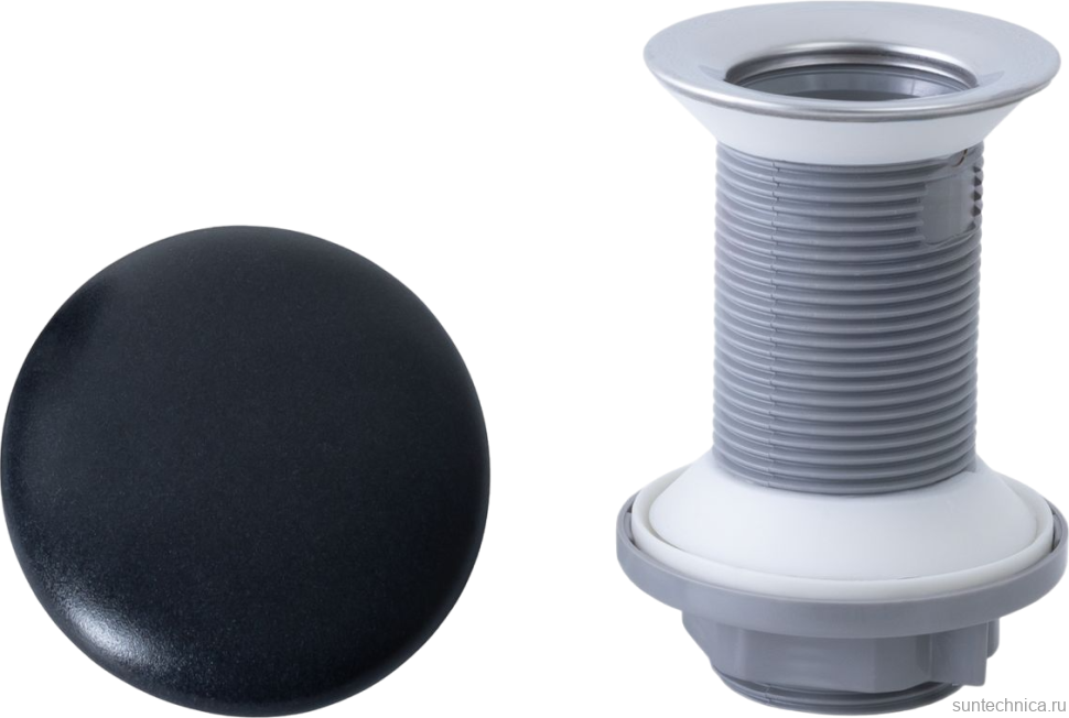 Донный клапан для раковины Allen Brau Fantasy 5.11001.31 без перелива, матовый черный