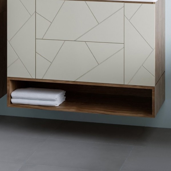 Полка Бриклаер Кристалл 100 под тумбу, дуб крафт табачный