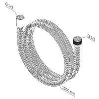 Душевой шланг AM.PM F0415C00 хром
