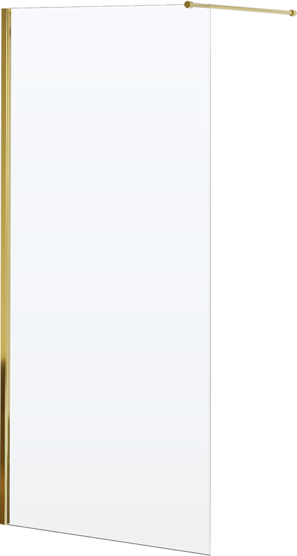 Душевая перегородка RGW Walk In WA-010G 140x195 см, профиль матовое золото, стекло прозрачное